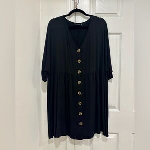 ASOS Black Button-Down Dress - 14